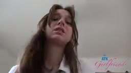 Melanie Marie sex tape – school girl fucking on bed!